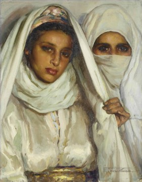 Árabe Painting - Fatma y Fátima José Cruz Herrera género Árabe
